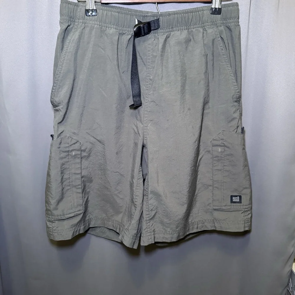Vintage NIKE ACG Hiking Cargo Shorts Men's Sz Small Green Belted Outdoor Y2K